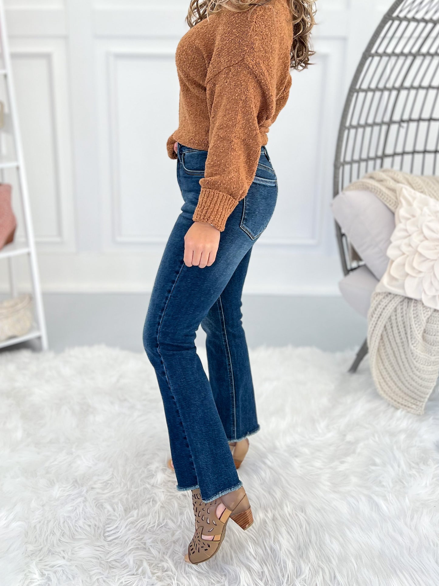 Kickstart My Style - Judy Blue Dark Wash Kick Flare Jeans