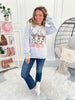 Ho Ho Ho Cute Reindeer Graphic Crewneck