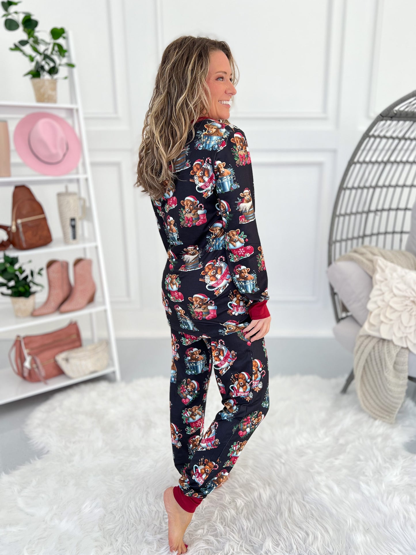 Crazy Soft Pajama Jogger Set - Highland Cow
