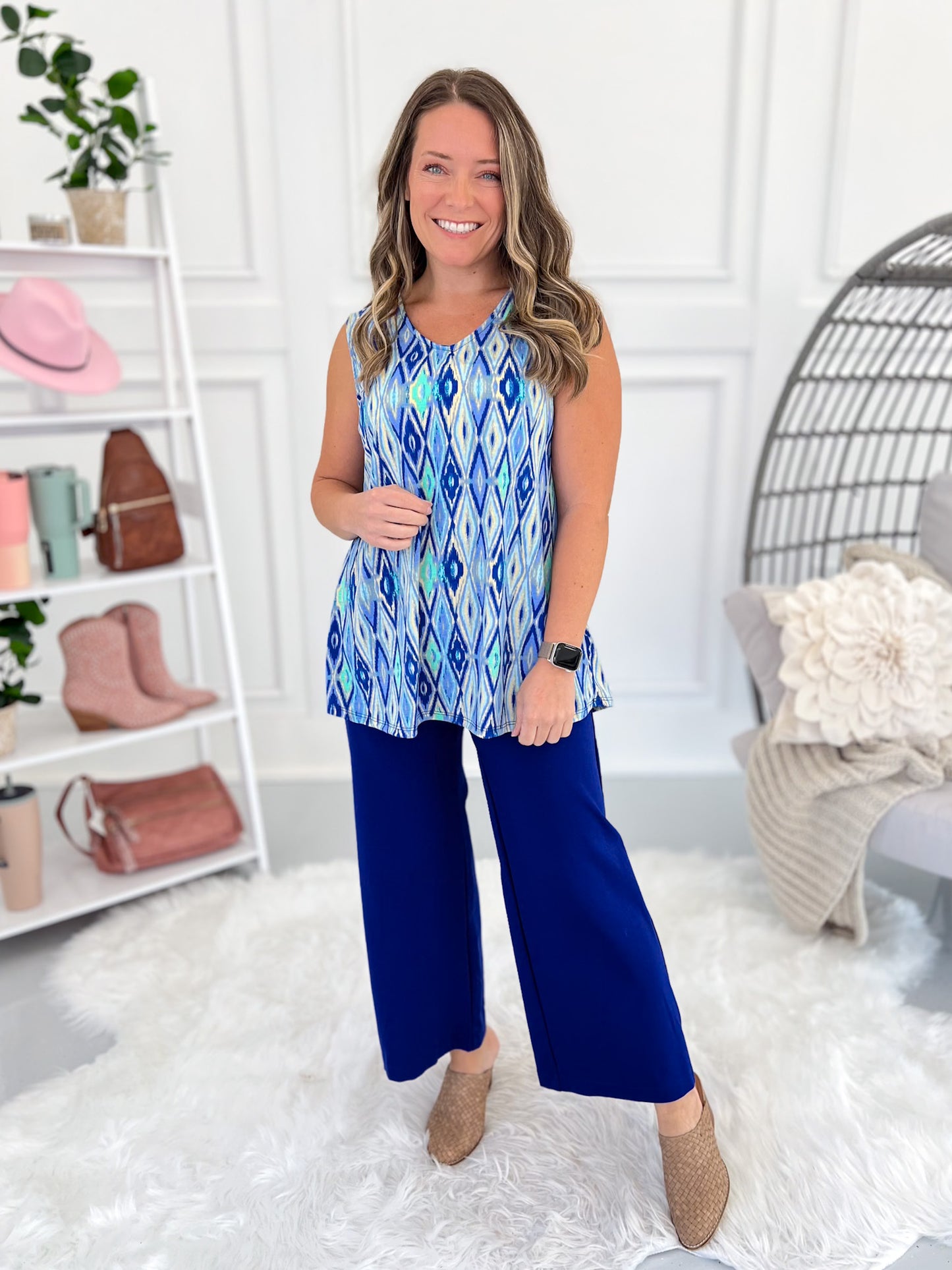 Full Of Vibe Tank - Blue - Final Sale