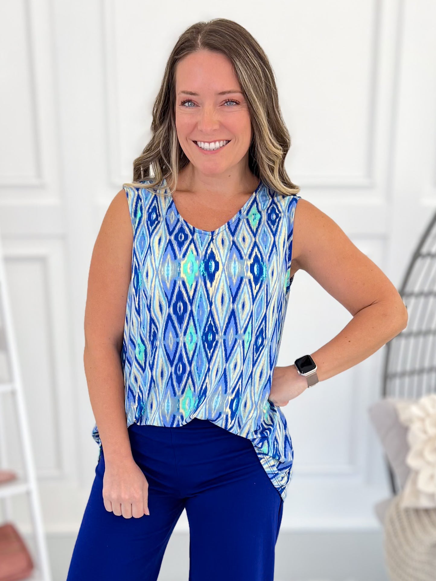 Full Of Vibe Tank - Blue - Final Sale