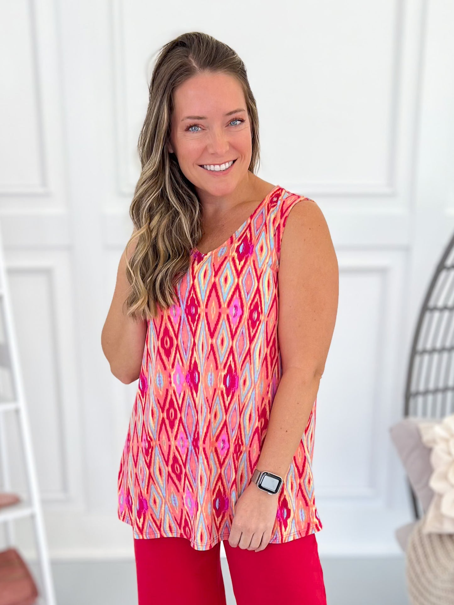 Full Of Vibe Tank - Apricot - Final Sale
