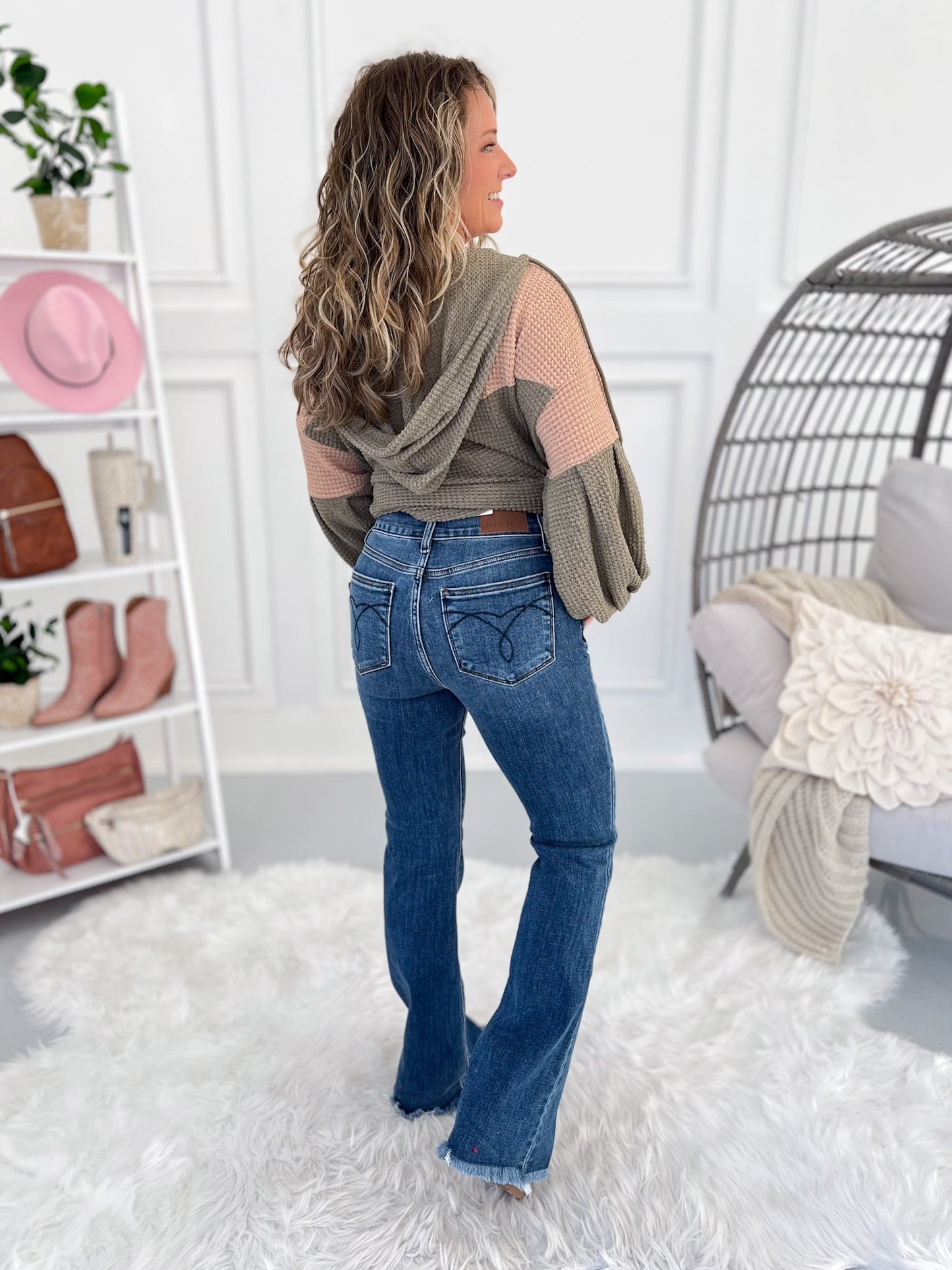 Polished Edge - Judy Blue Fray Hem Bootcut Jean