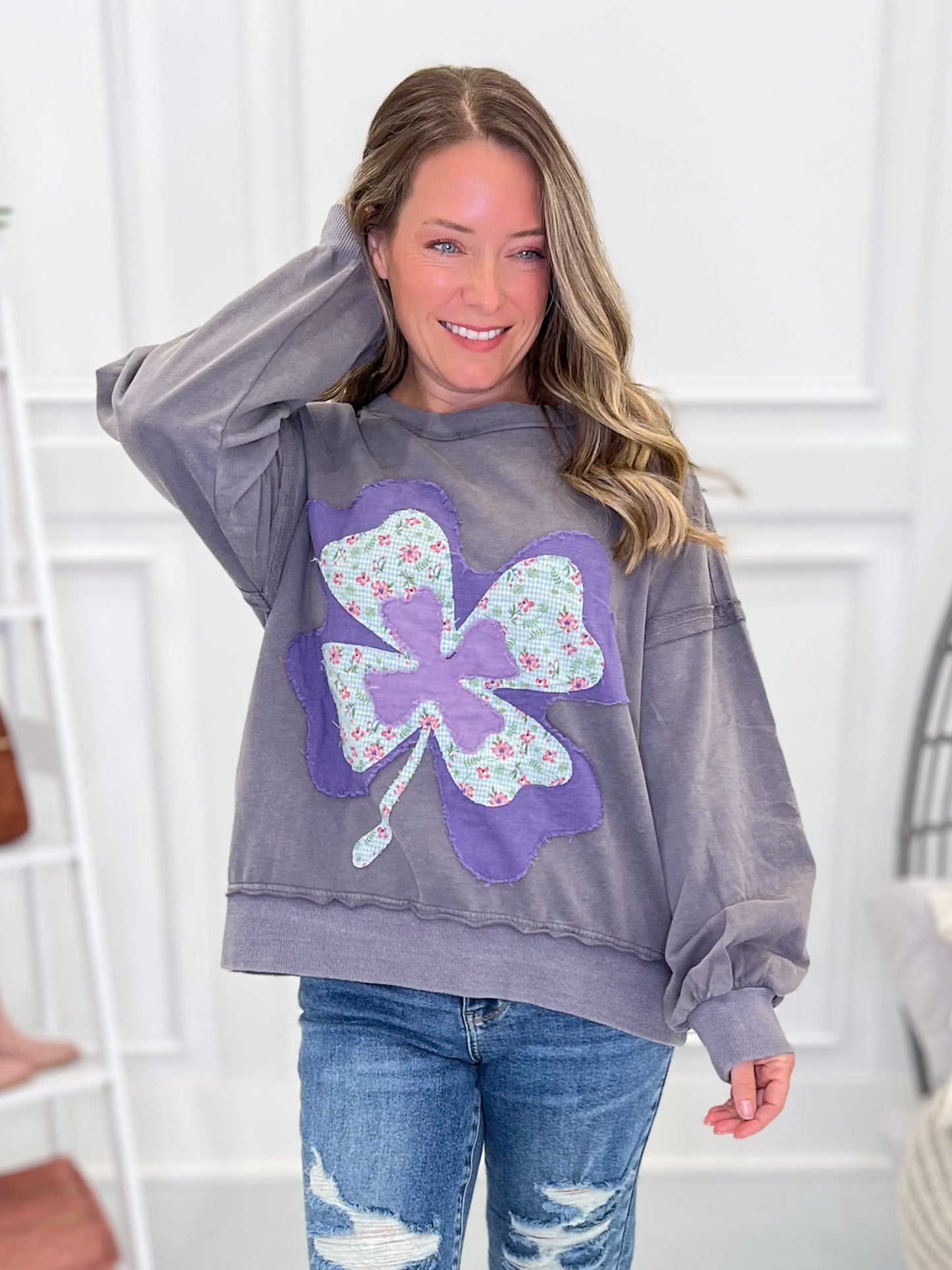 Luckily For You Top - Charcoal