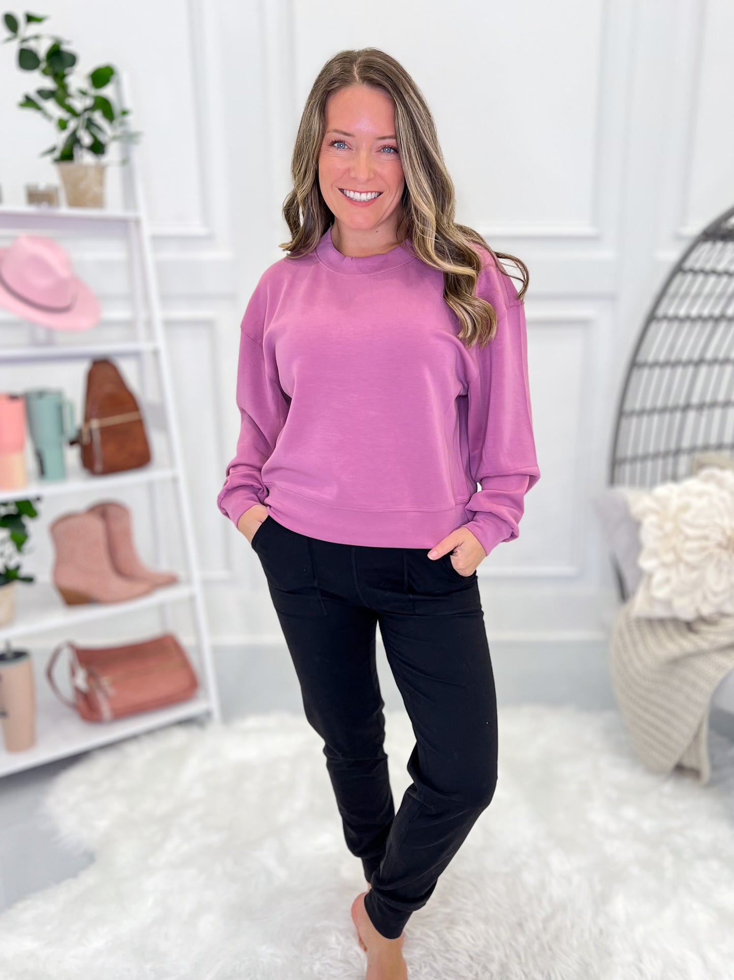 Super Soft Scuba Cropped Sweatshirt