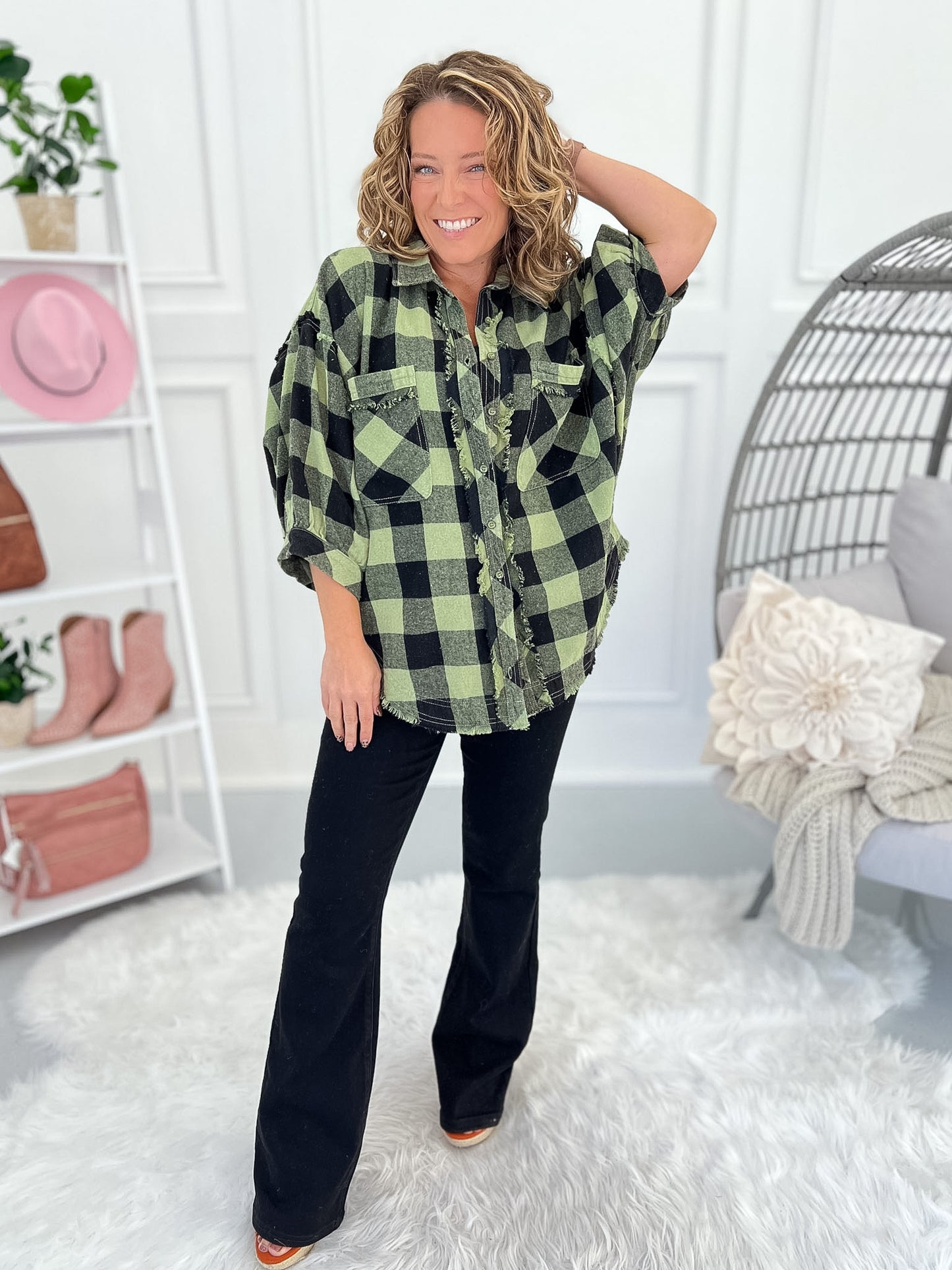 Fall Is Calling Button Up Top
