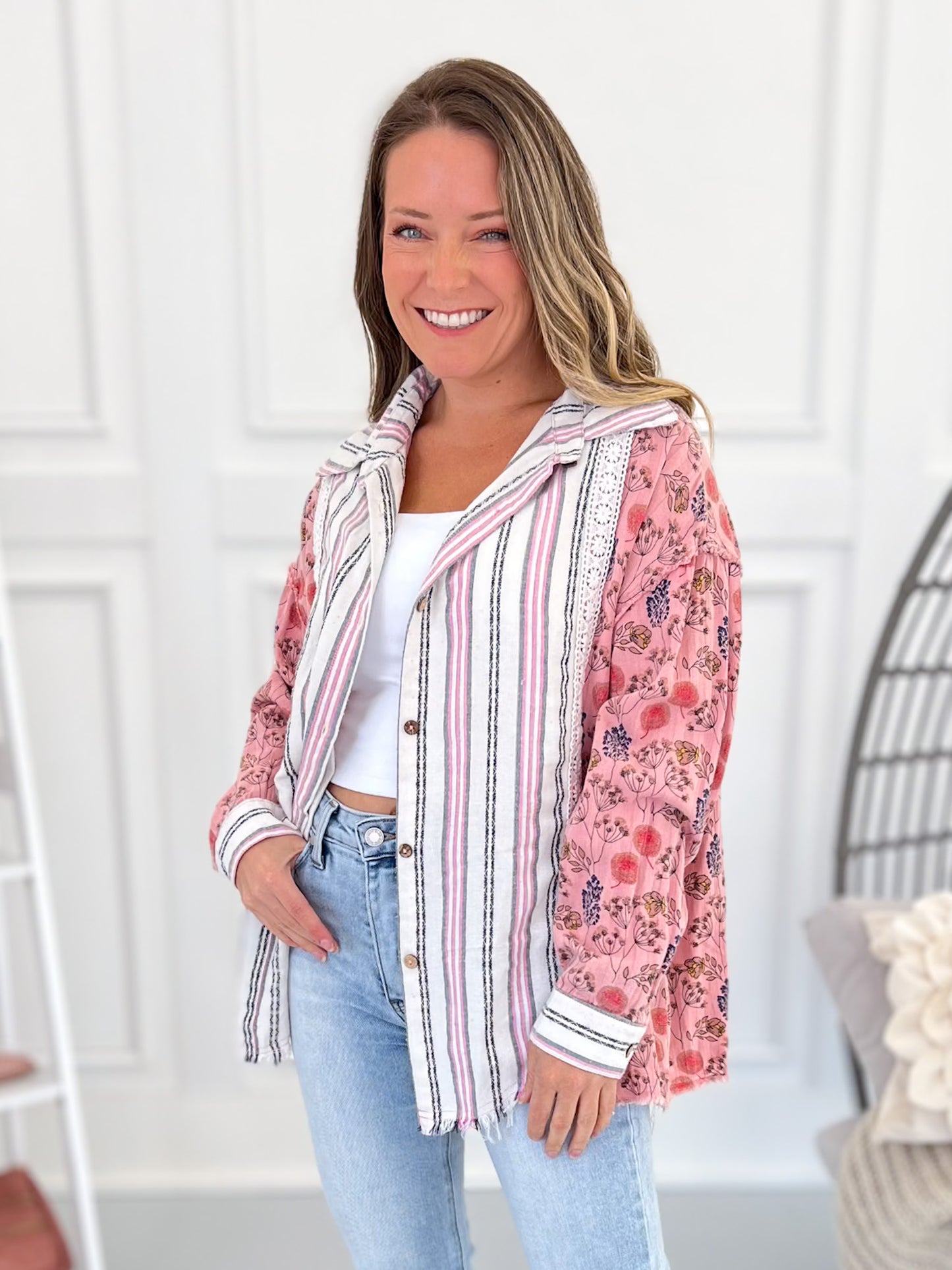 Pick Me Button Up Top