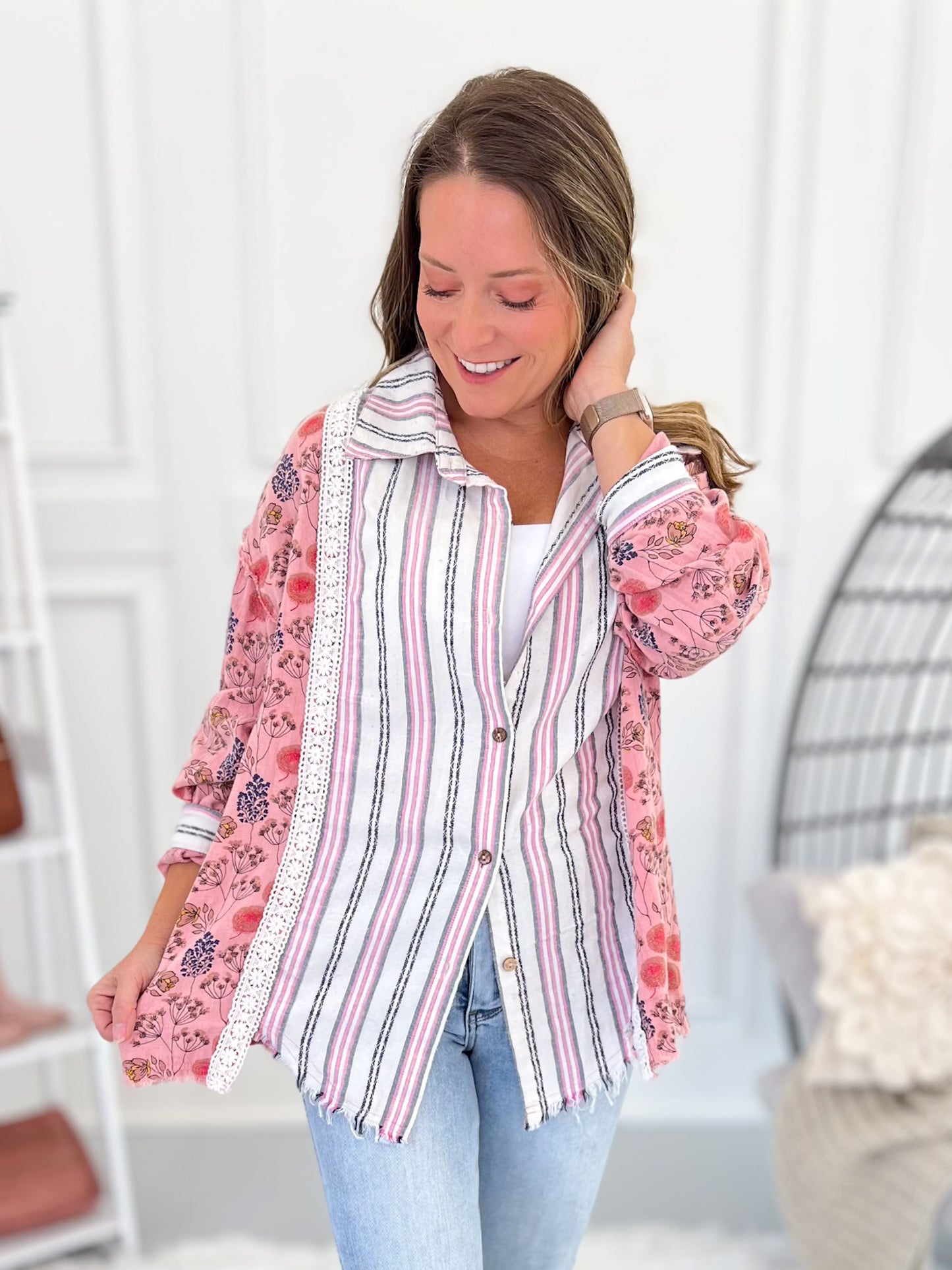 Pick Me Button Up Top