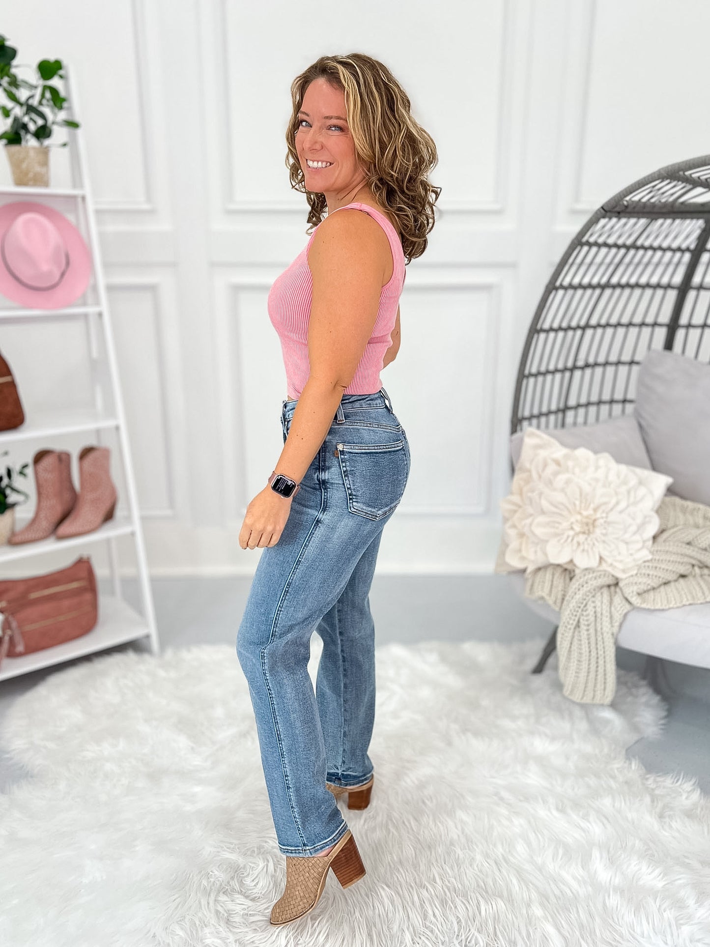 Mercury Rising - Judy Blue Tummy Control Ankle Straight Leg Jean