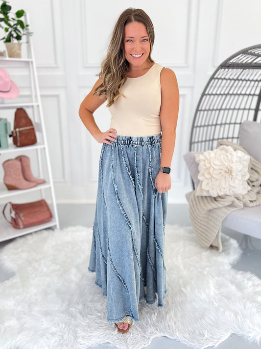 Easy Goes It Denim Skirt