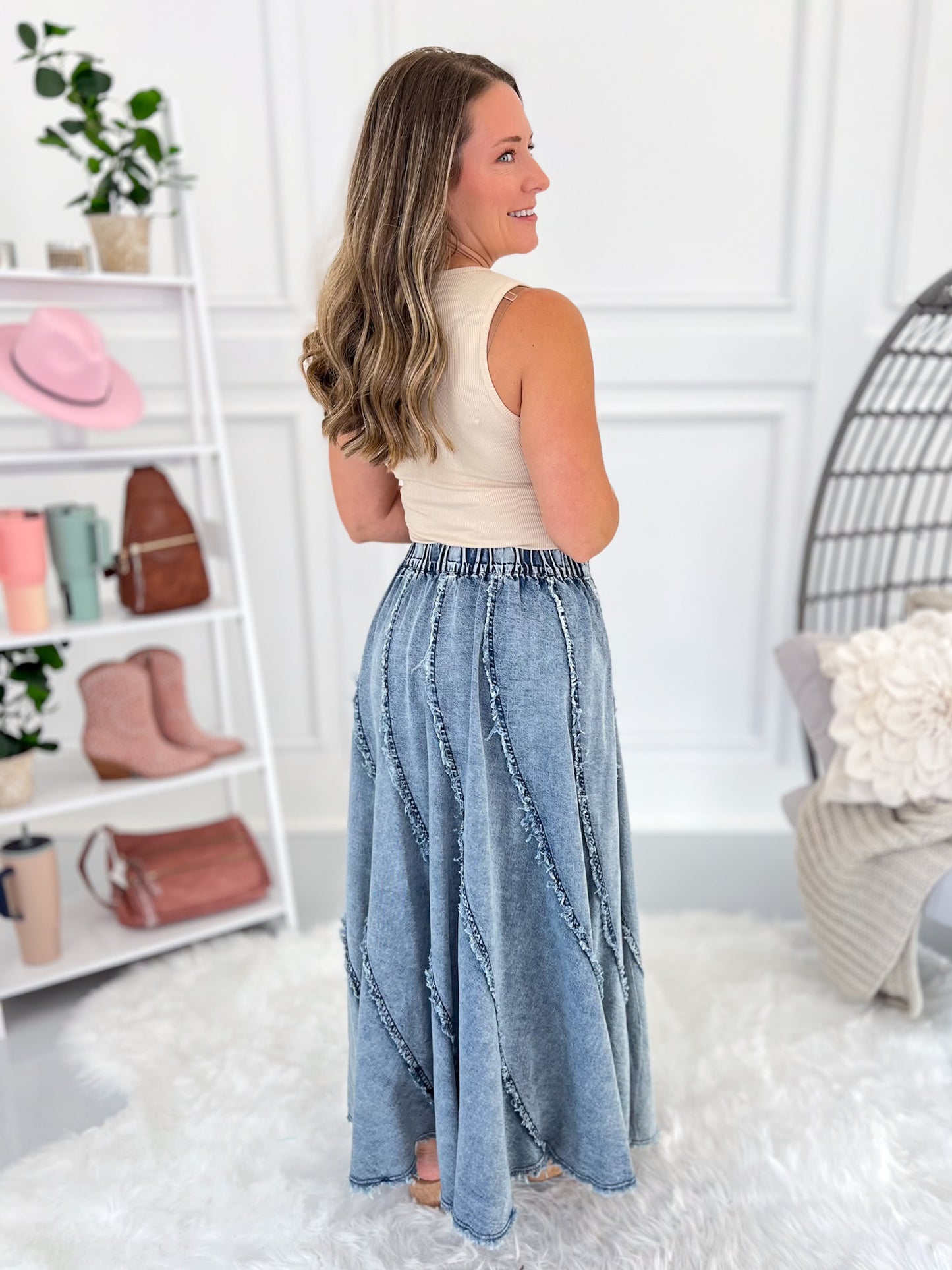 Easy Goes It Denim Skirt