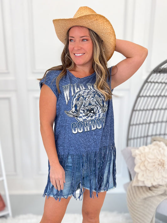 Wild West Cowboys Fringe Top - Final Sale