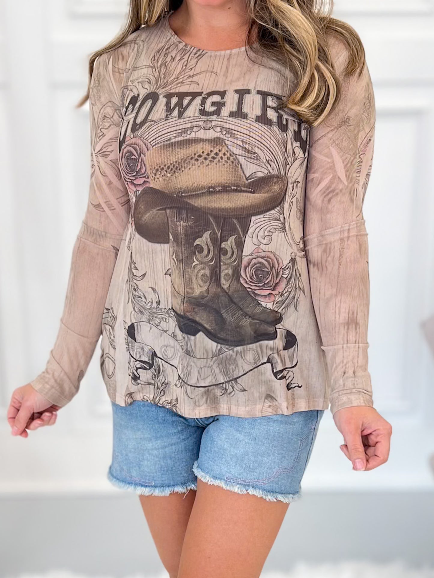 Cowgirl Forever Mesh top