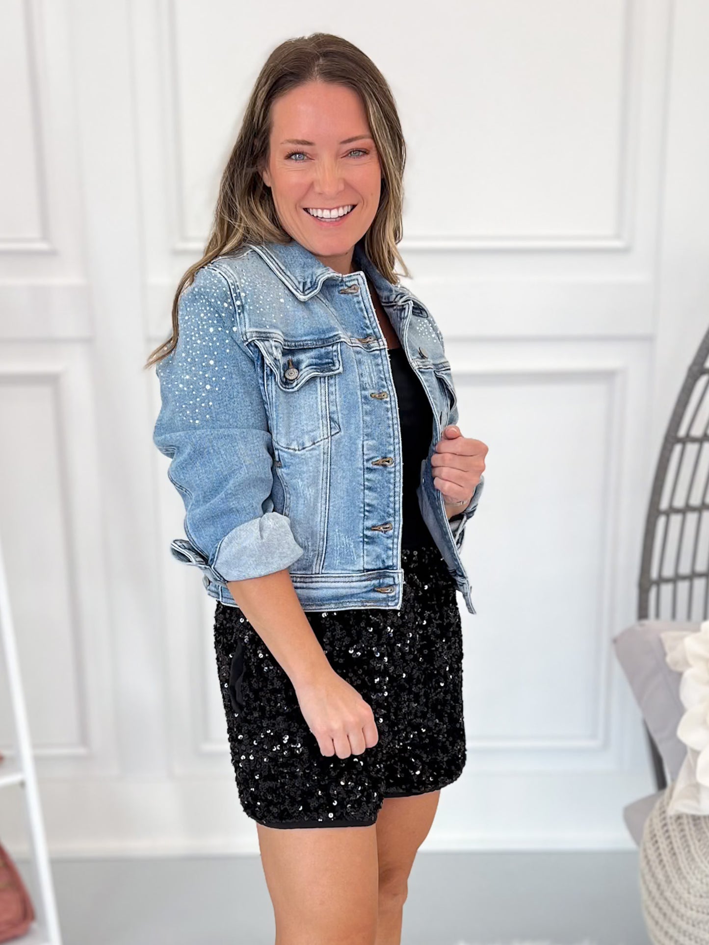 Born To Shine Sequin Shorts - Final Sale