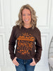 Pumpkin Attitude Long Sleeve Graphic Tee - Final Sale