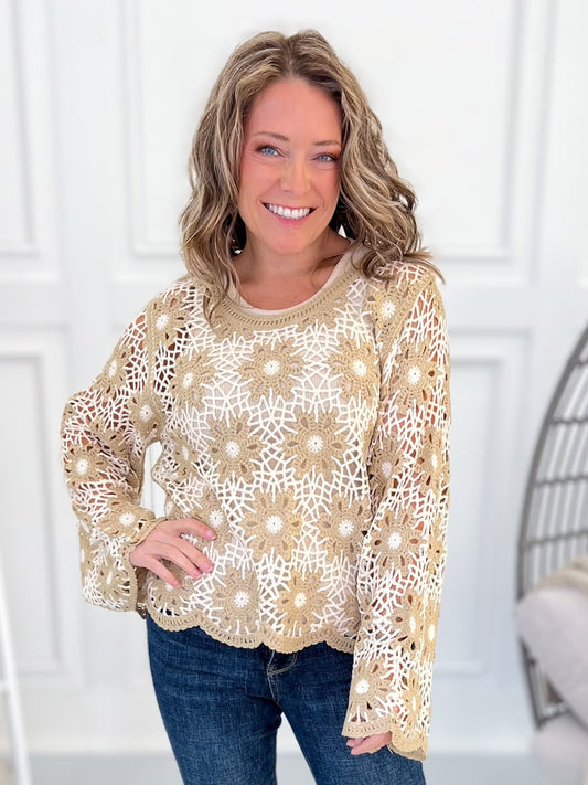 Charming Bloom Crochet Top