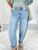 Setting The Trend - Judy Blue Side Panel Barrel Leg Jeans