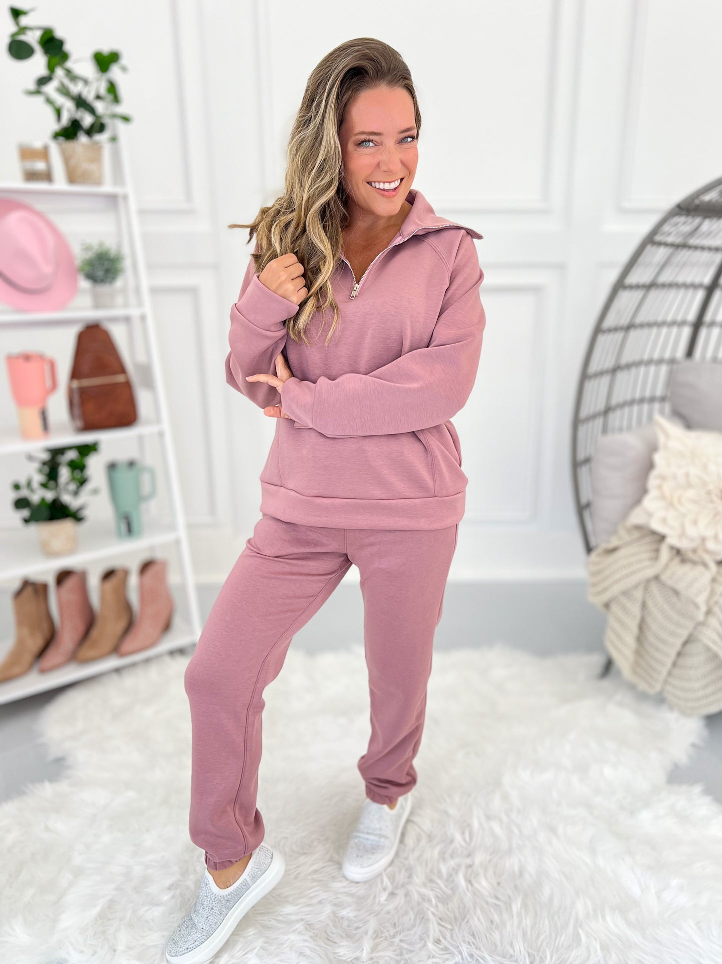 Guess Who's Back - Quarter Zip Top- Final Sale