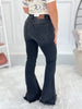 In The Shadow - Judy Blue Fray Tulip Hem Flare Jean