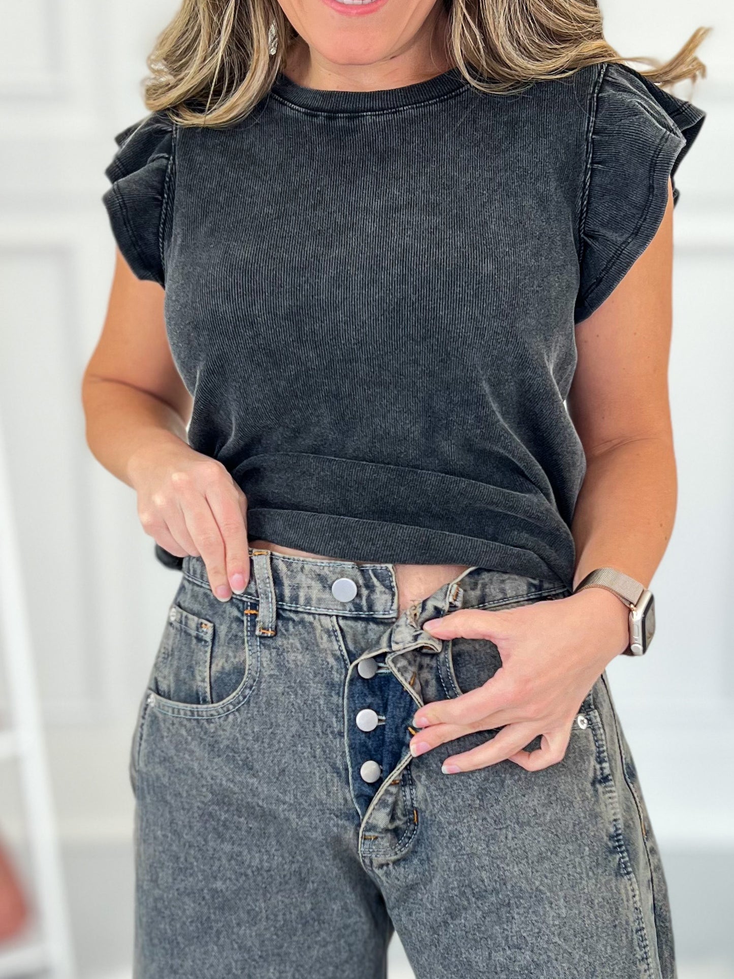 Keep Me In Mind Denim Barrel Leg Jeans