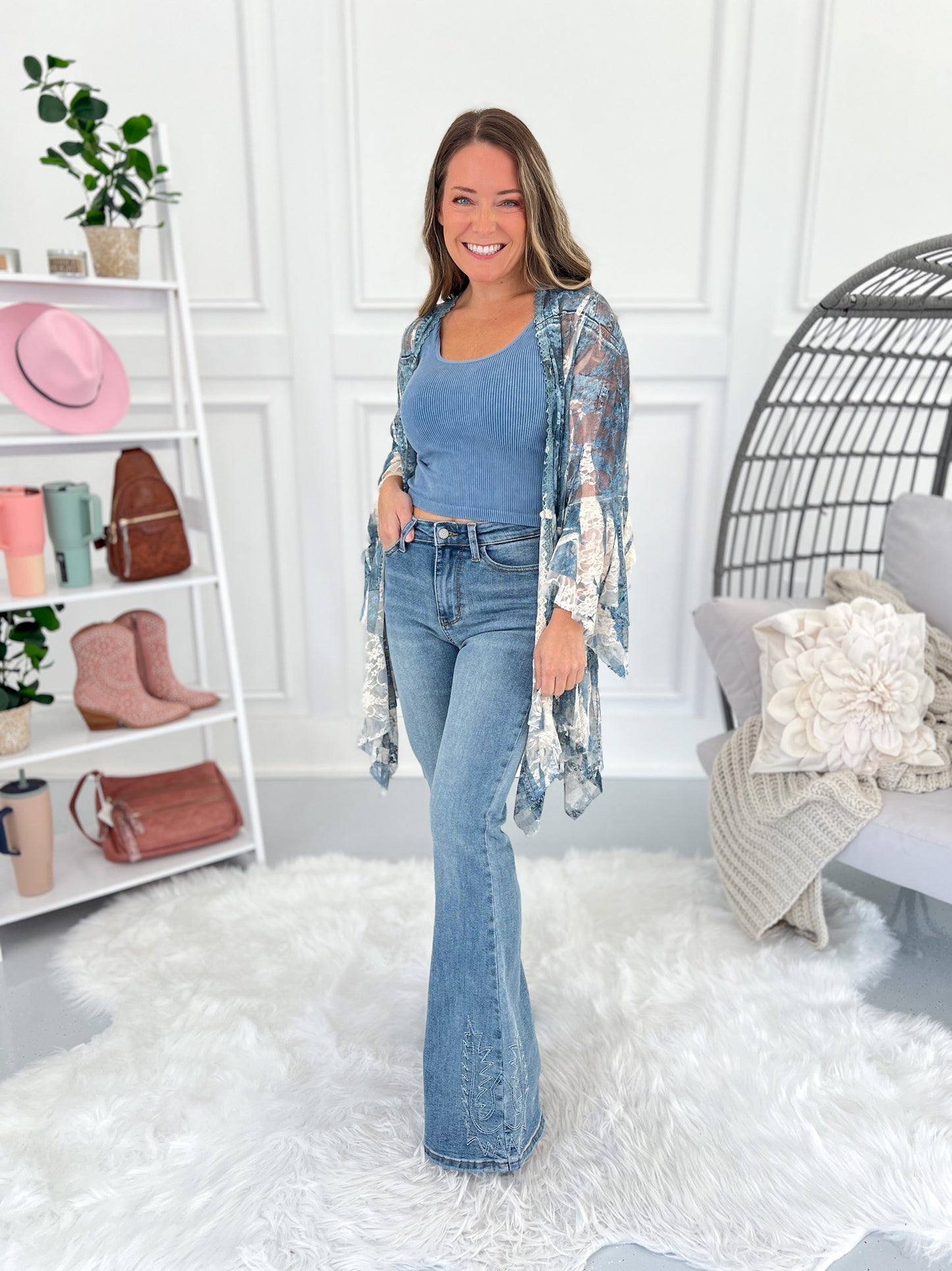 Cowgirl Classic - Judy Blue Western Embroidered Flare Jeans