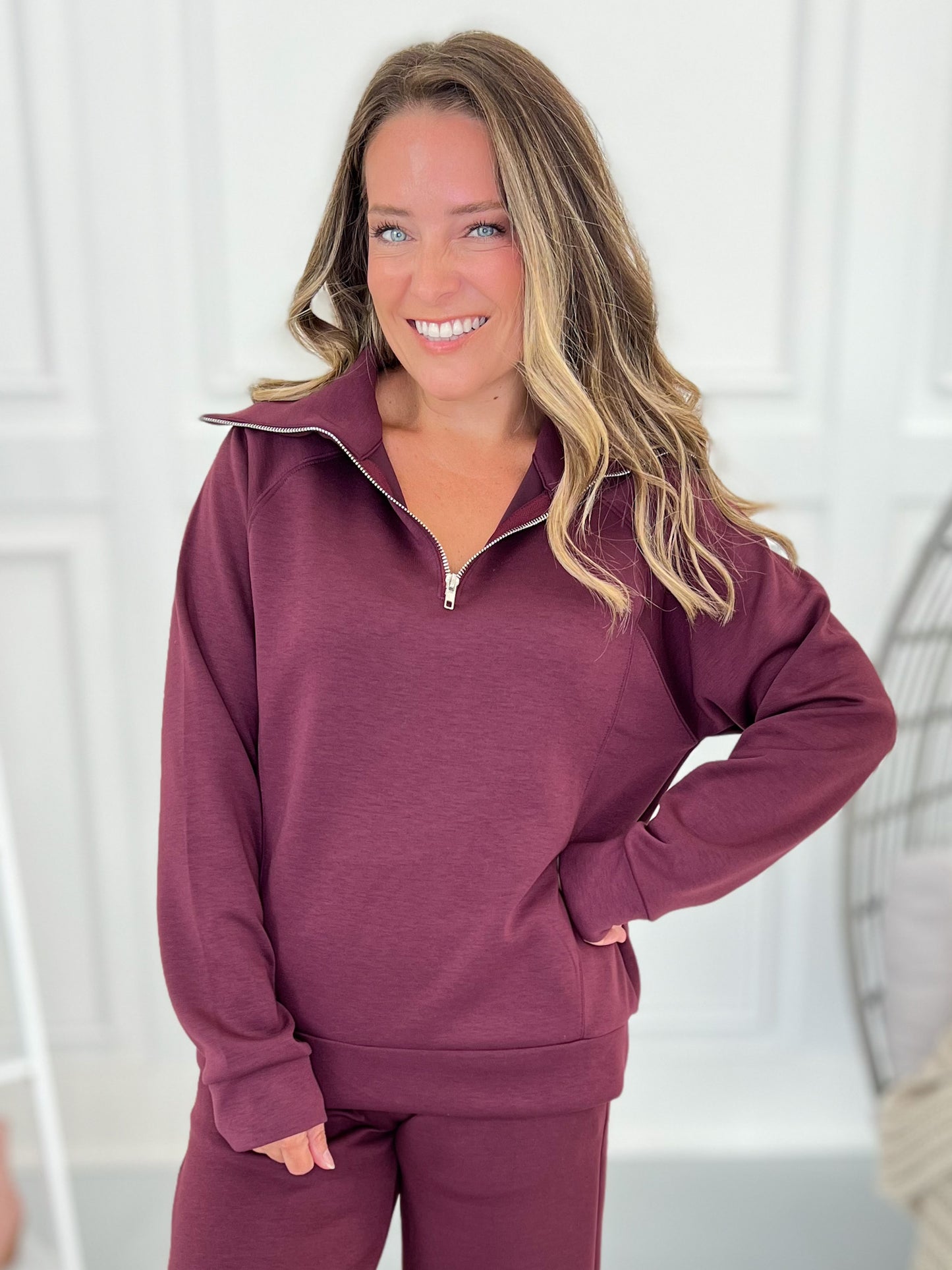 Guess Who's Back - Quarter Zip Top- Final Sale