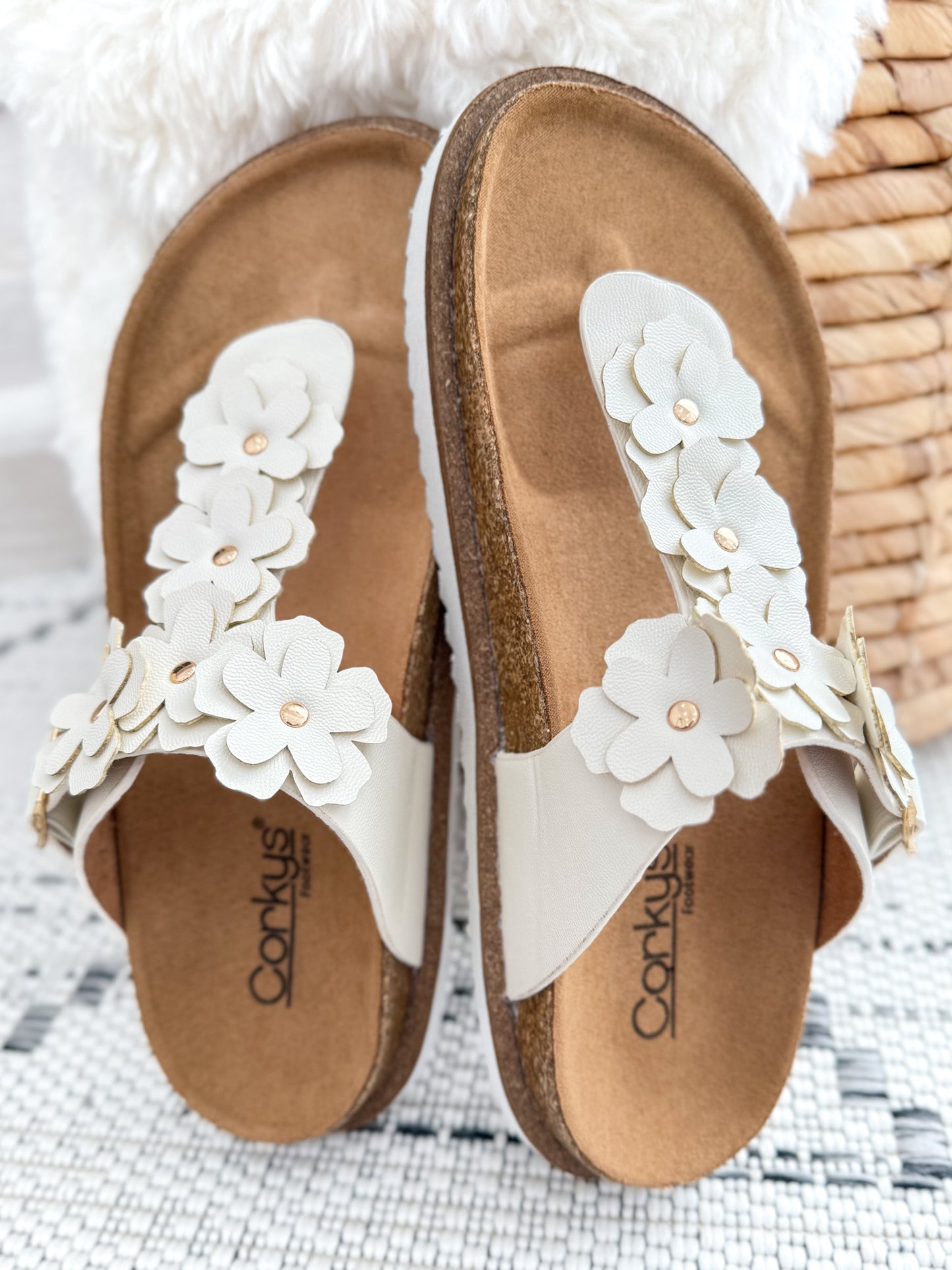 Corky's Bless Her Heart Sandal - White - Final Sale