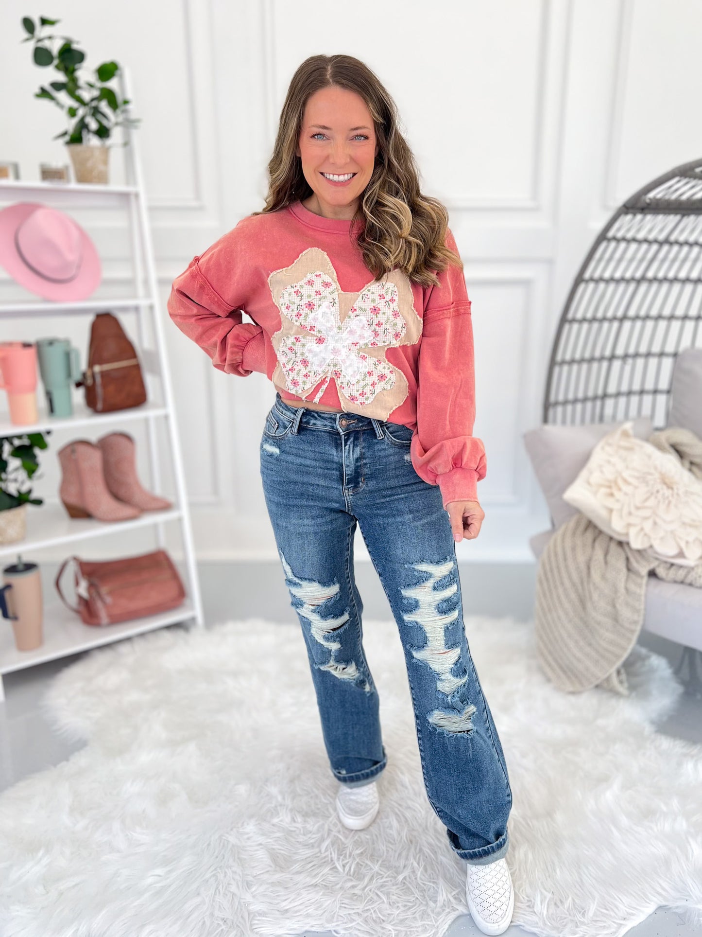 Worn Wild - Judy Blue Heavy Destroyed Straight Leg Jeans
