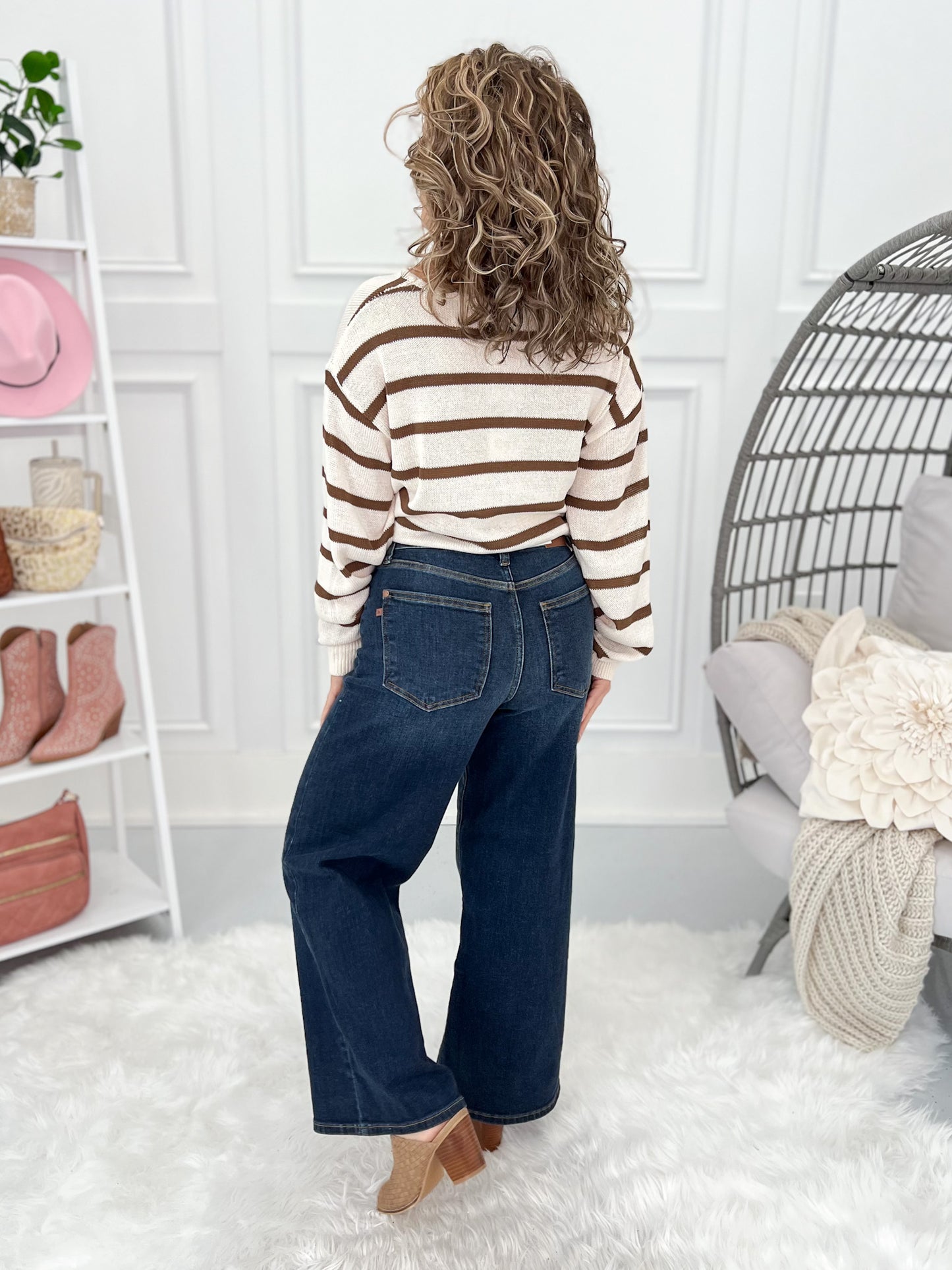 Flow State - Judy Blue Ankle Wide Leg Jean