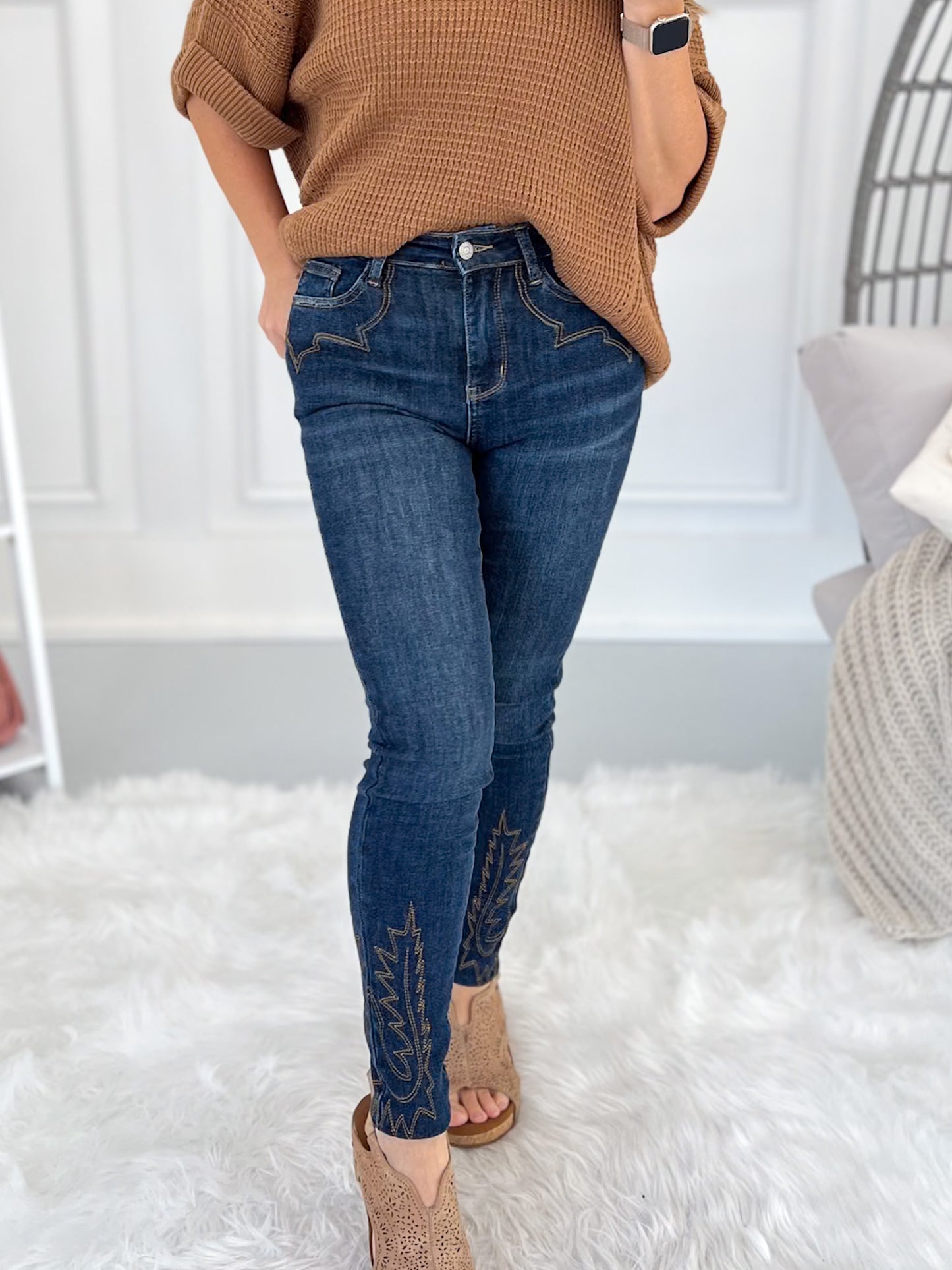 The Western Way - Judy Blue Embroidered Skinny Jean