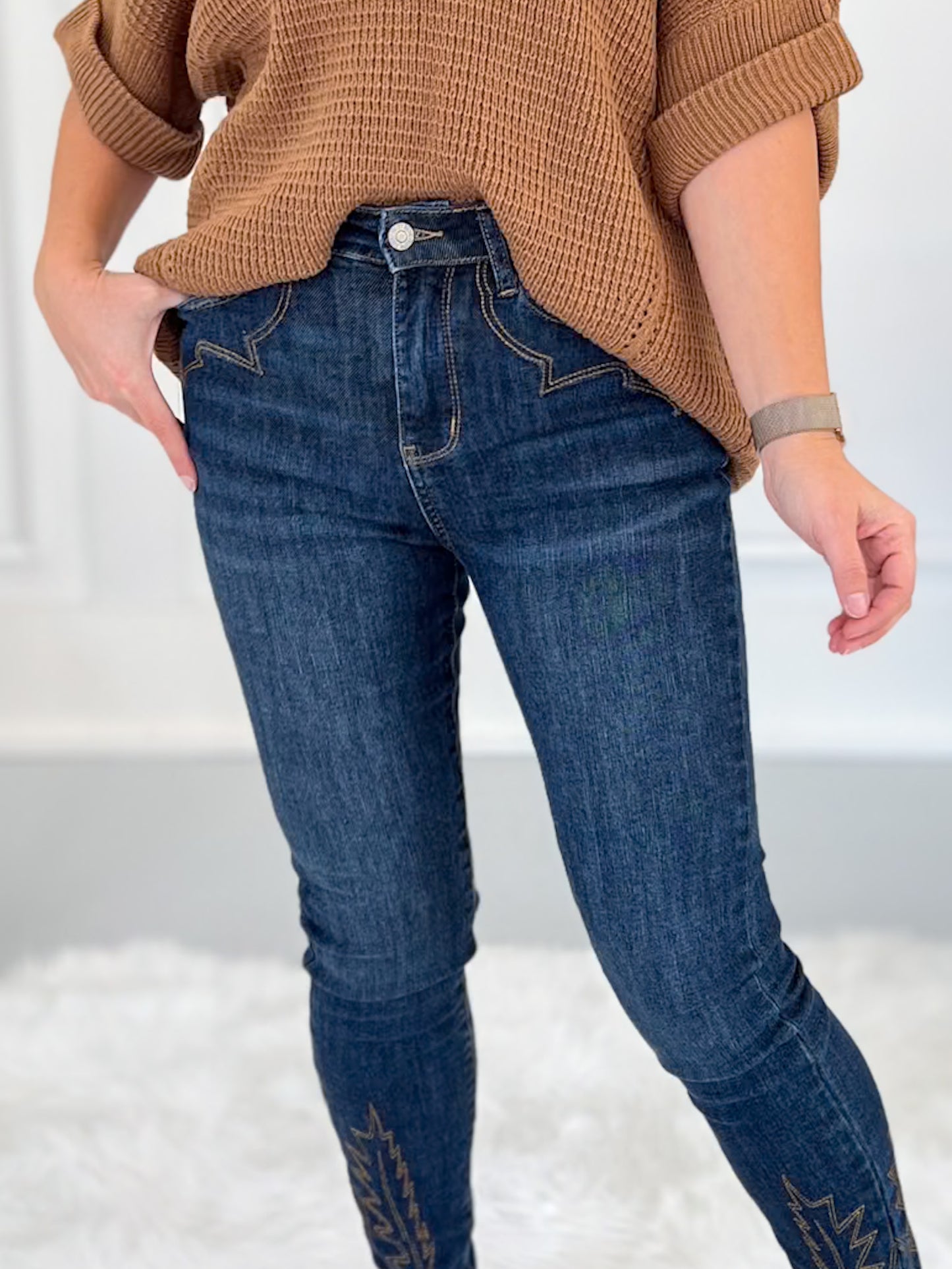 The Western Way - Judy Blue Embroidered Skinny Jean