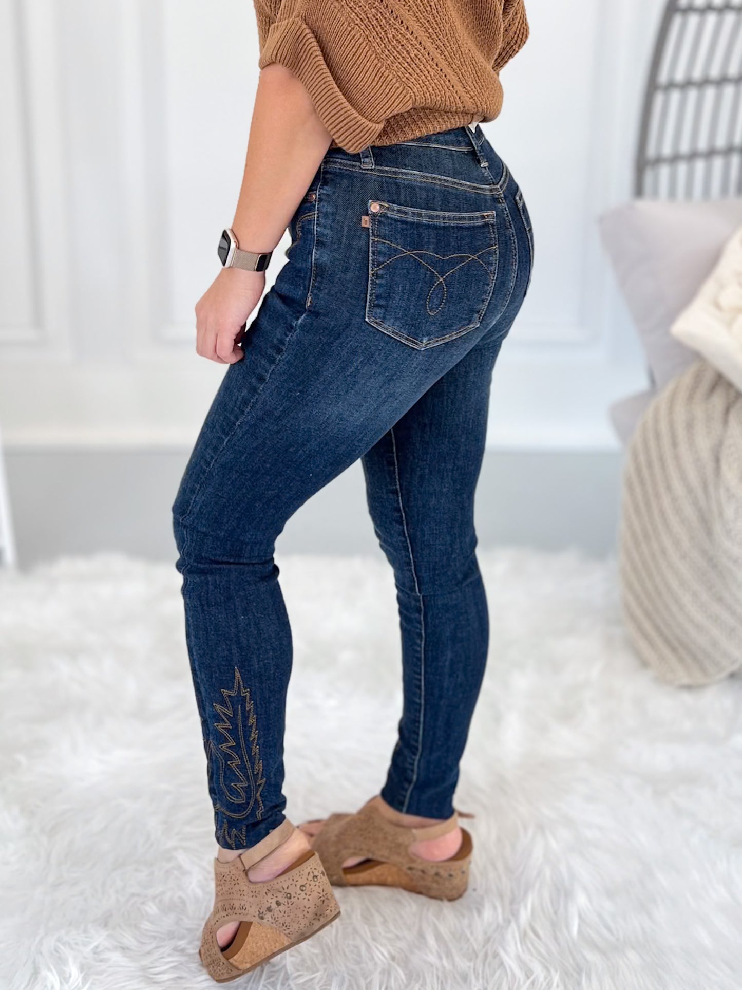 The Western Way - Judy Blue Embroidered Skinny Jean