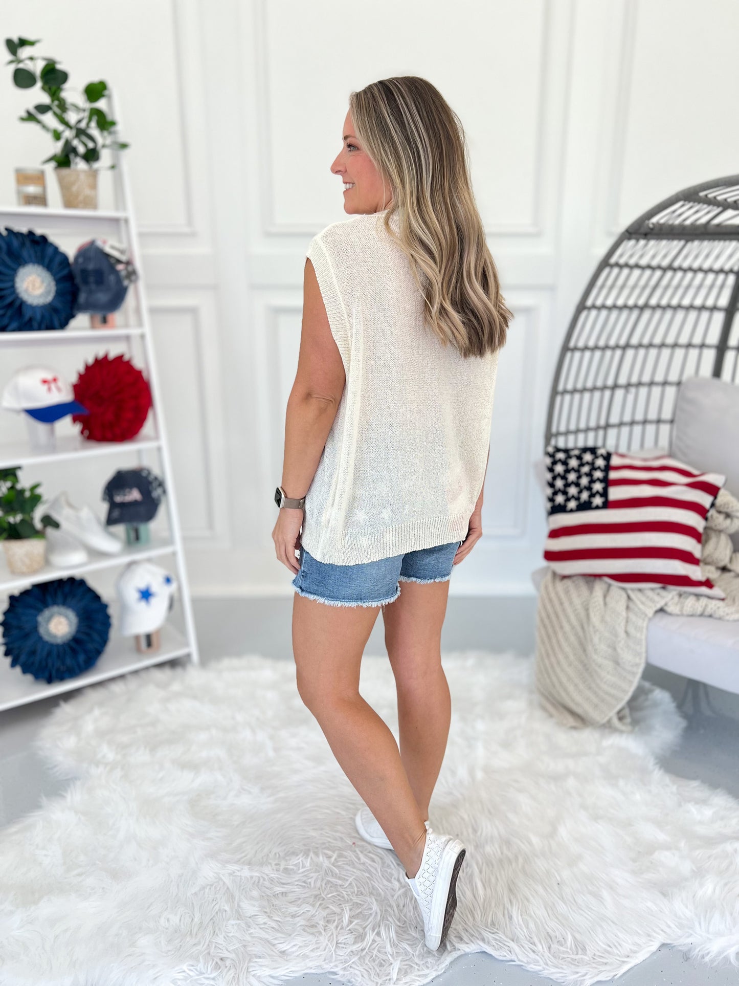 About The Stars And Stripes Knit Tank - Final Sale