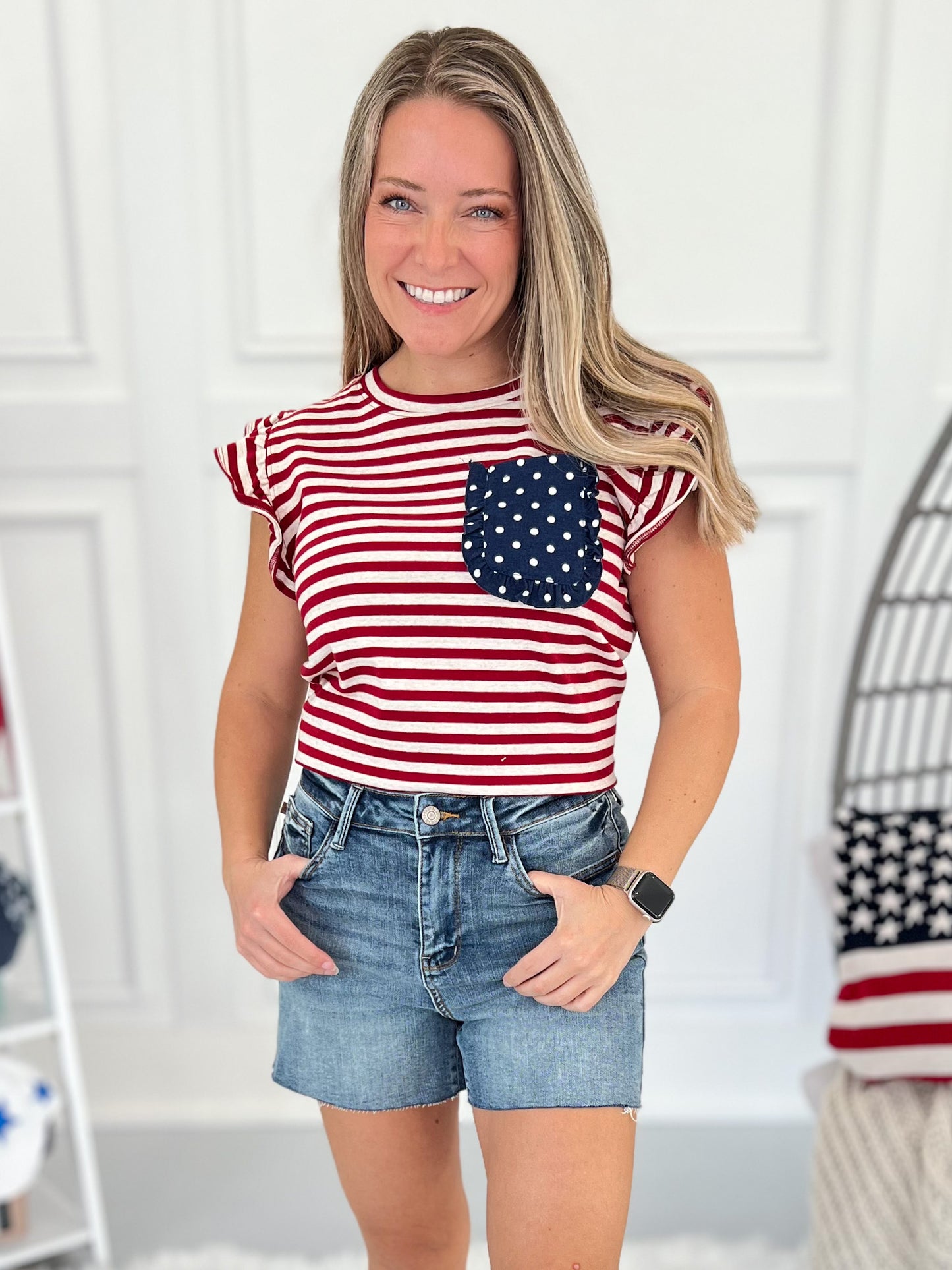 Starry Skies - Judy Blue Star Detail Shorts - Final Sale - Final Sale