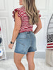 Starry Skies - Judy Blue Star Detail Shorts - Final Sale - Final Sale