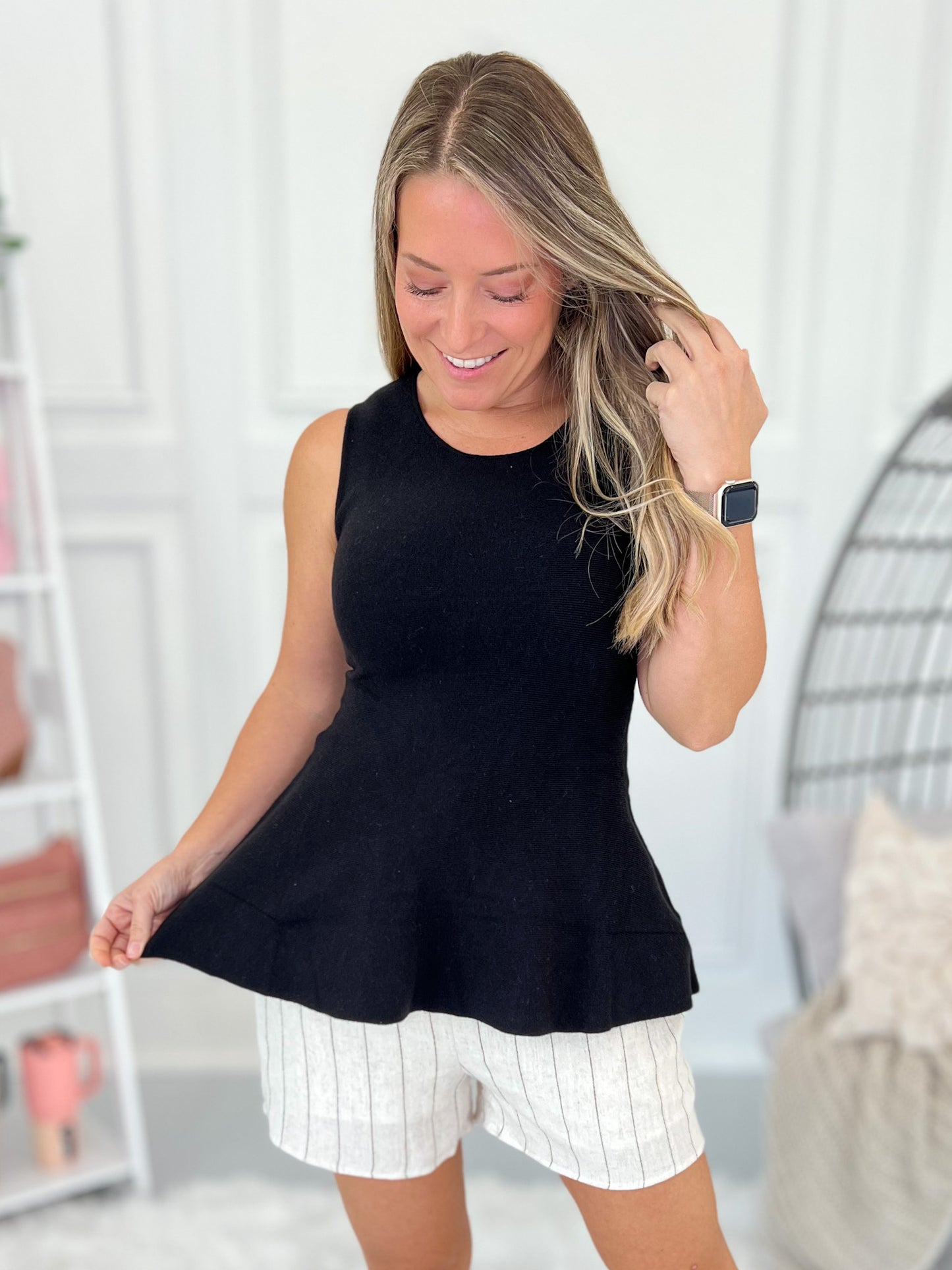 Will Be Loved Knit Tank - Black - Final Sale