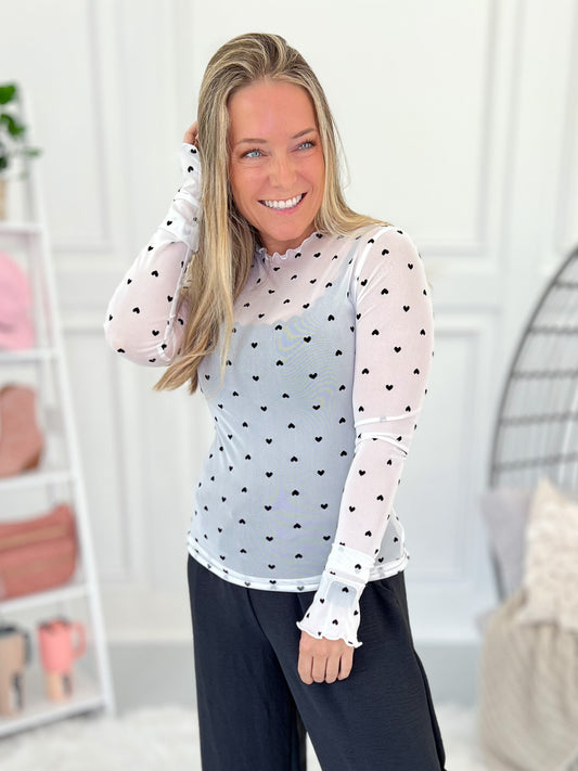 Heart So Full Mesh Top