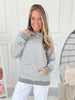 Tatum Pullover Hoodie - Charcoal Stripe