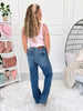 Stitch Perfect - Rose Gold Thread Judy Blue Straight Leg Jeans