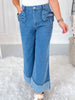 Bow With The Flow Denim Pants - Final Sale