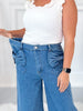 Bow With The Flow Denim Pants - Final Sale