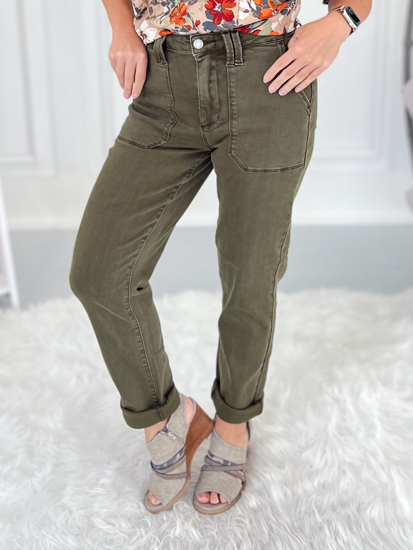 Evergreen Ease - Judy Blue Aurora Weekender Denim Joggers