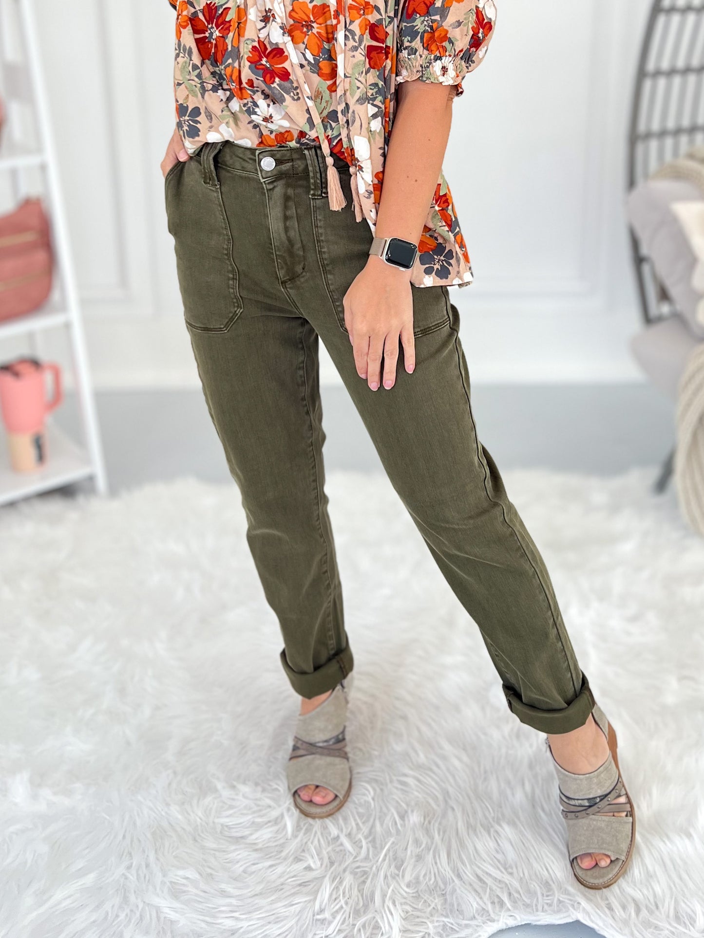 Evergreen Ease - Judy Blue Aurora Weekender Denim Joggers