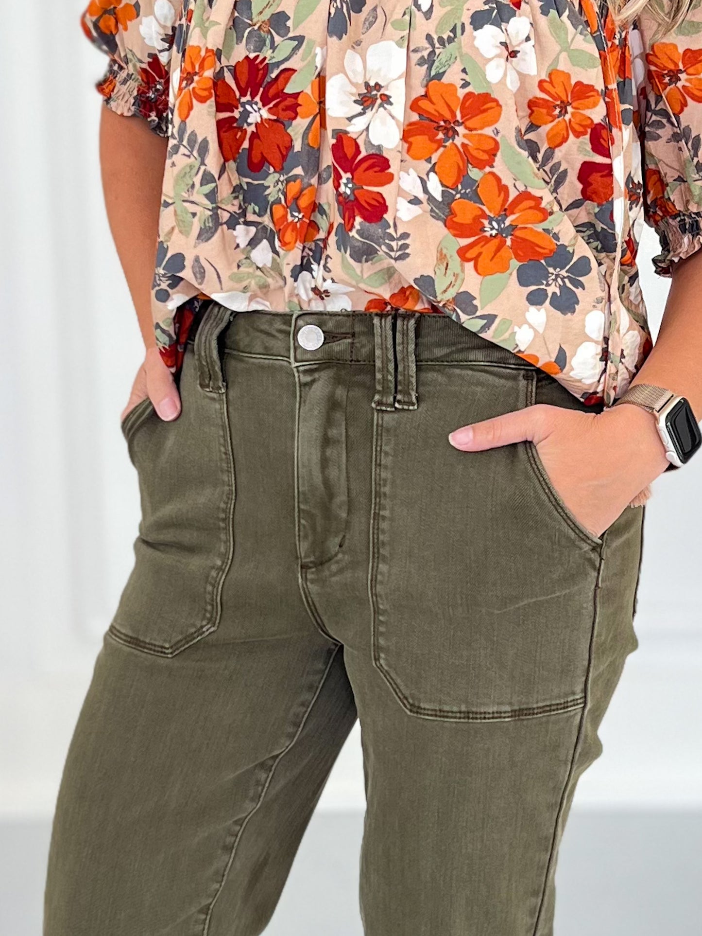 Evergreen Ease - Judy Blue Aurora Weekender Denim Joggers