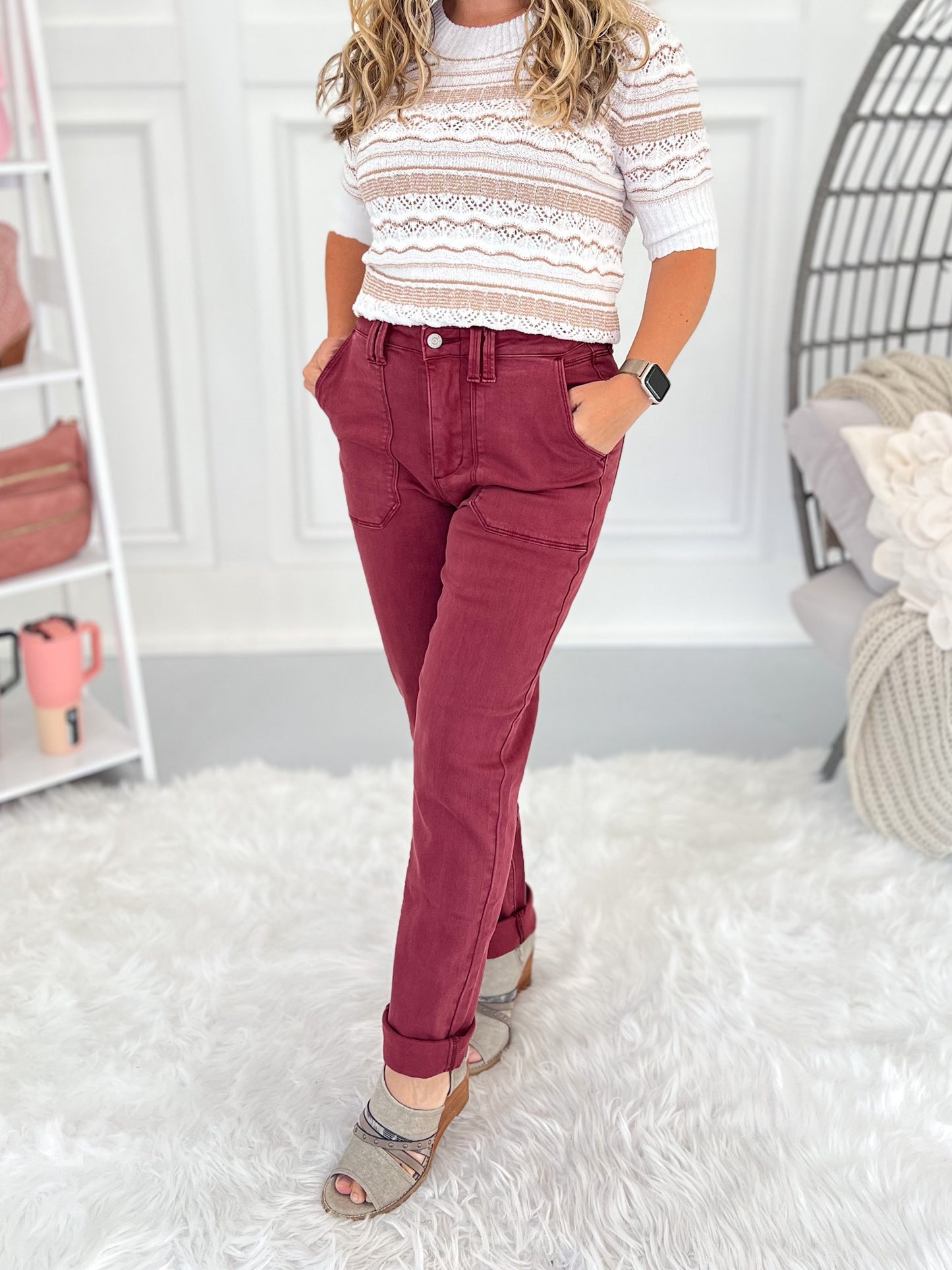 Harvest Haze - Judy Blue Aurora Weekender Denim Joggers