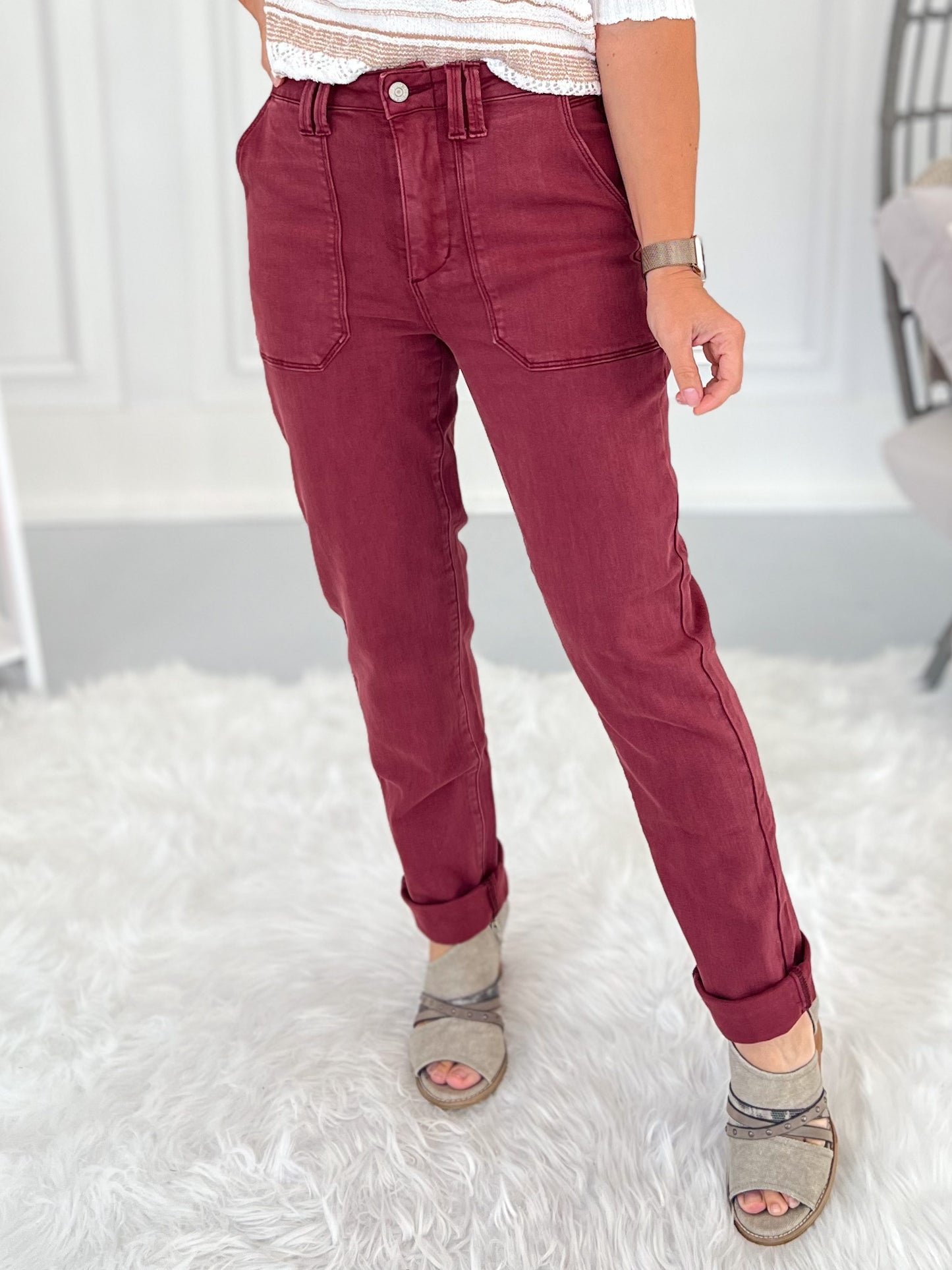 Harvest Haze - Judy Blue Aurora Weekender Denim Joggers