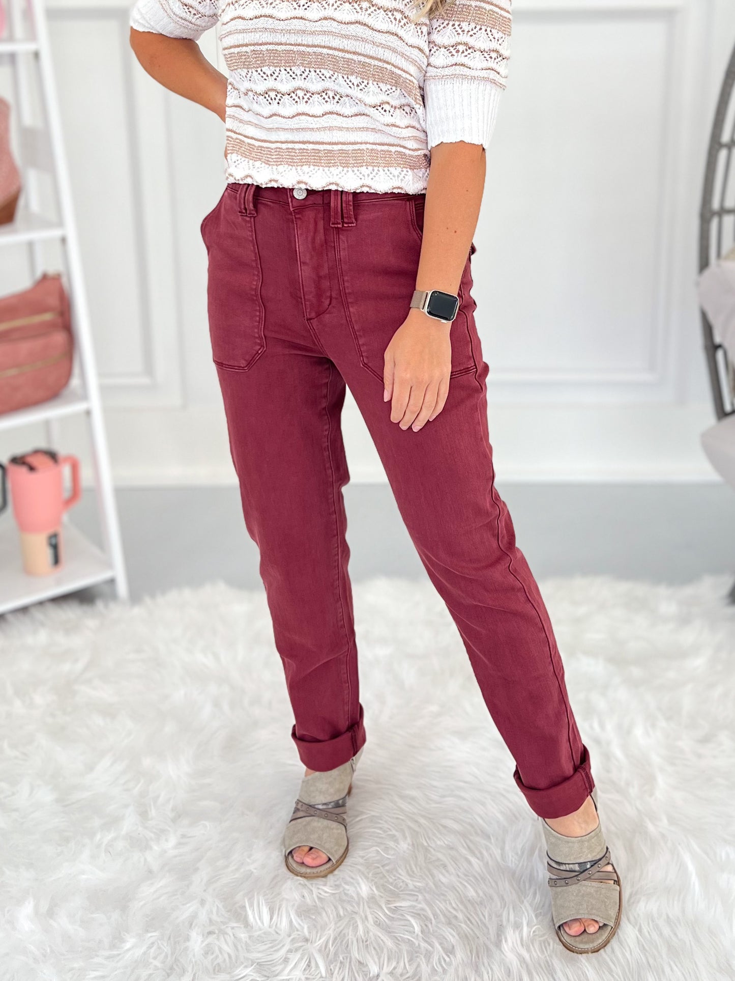 Harvest Haze - Judy Blue Aurora Weekender Denim Joggers