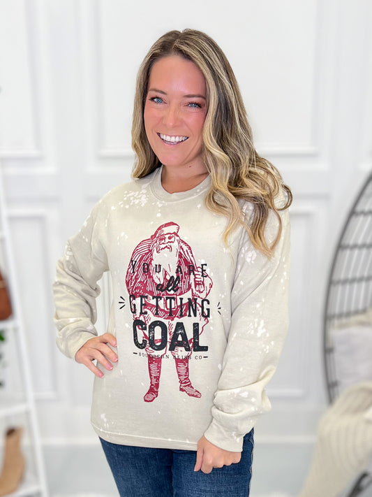 Getting Coal Bleached Graphic Crewneck - Final Sale