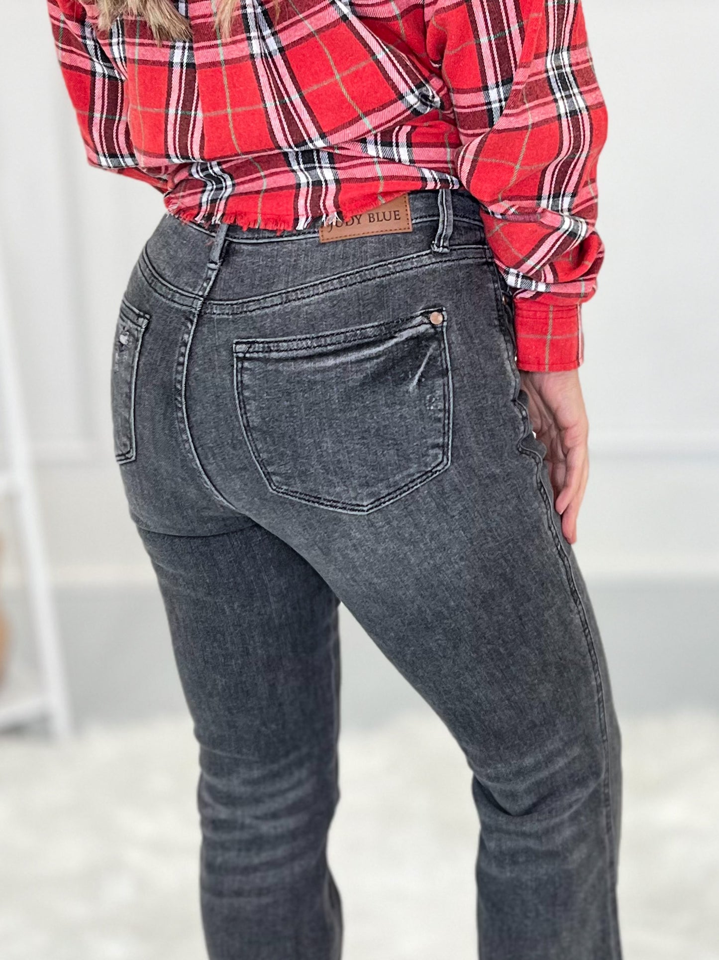 Double Dipped - Judy Blue Shadow Hem Flare Jeans
