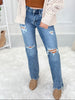 Commit To It - Judy Blue Destroyed Straight Leg Jeans